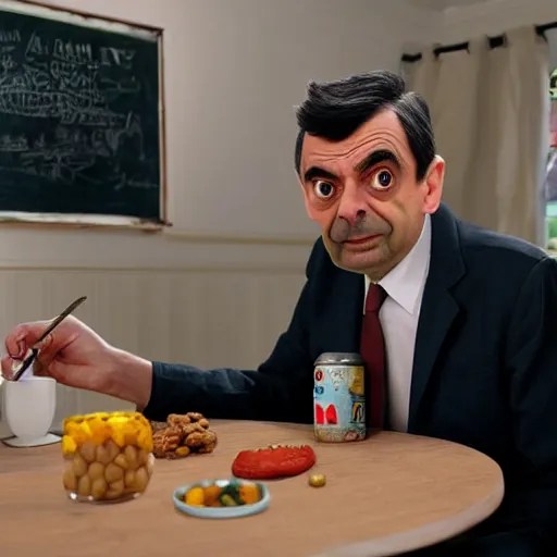 mr bean eats a can of beans Stable Diffusion OpenArt