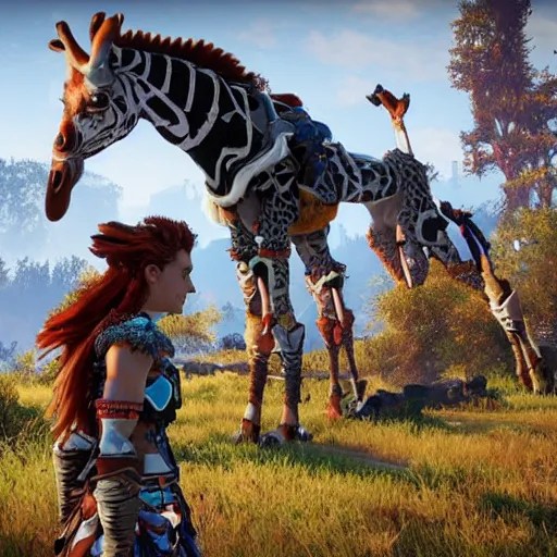 Horizon Zero Dawn giraffe Stable Diffusion OpenArt