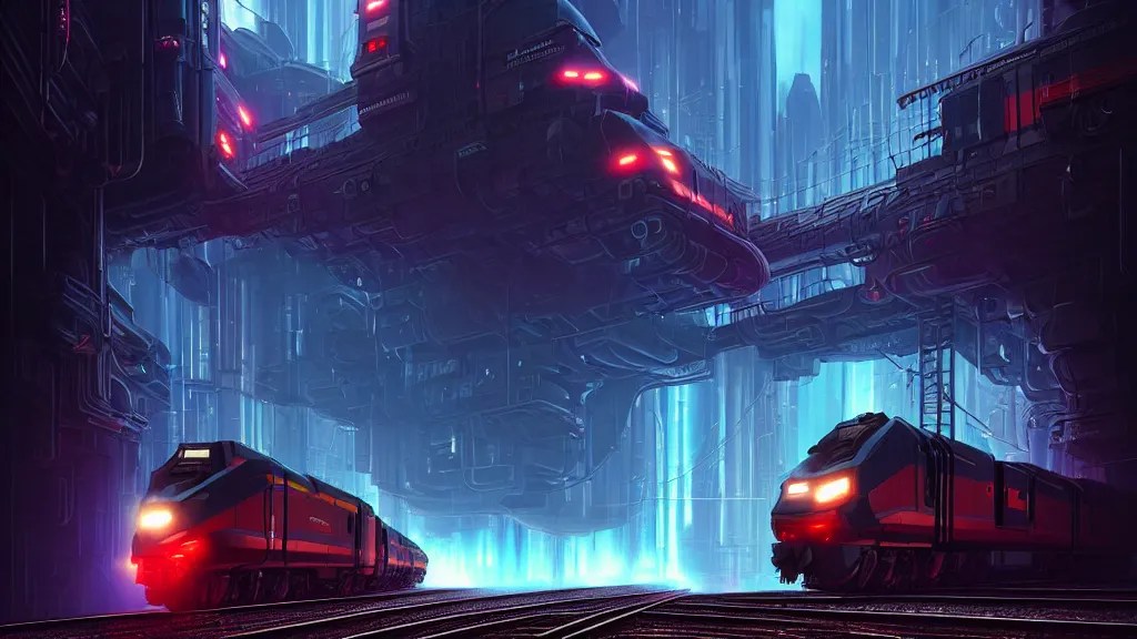 cyberpunk on railroad through fantasy Stable Diffusion OpenArt