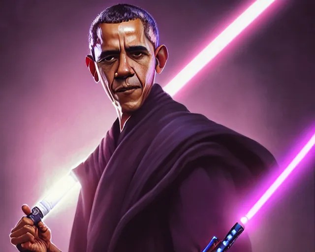 5 5 mm portrait photo of barack obama as mace windu Stable Diffusion