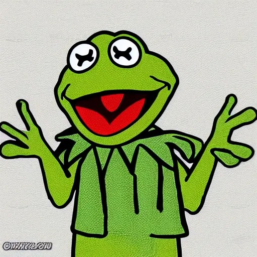 kermit the frog playing american football Stable Diffusion