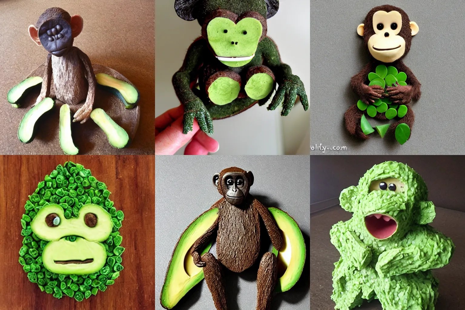 monkey made out of avocado’s, Stable Diffusion OpenArt