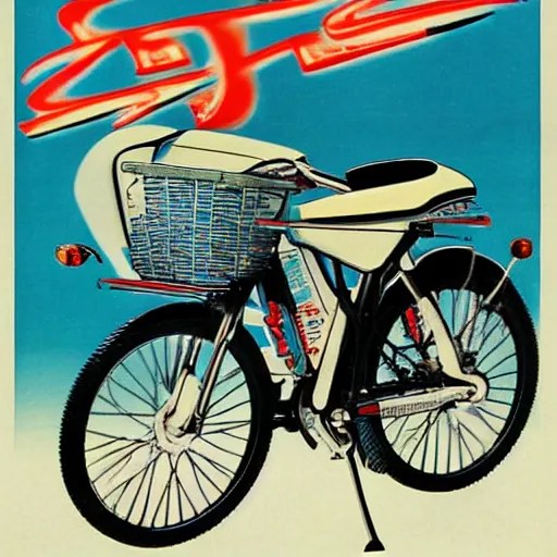 zephyr style japanese bike advertisment, 1 9 8 0 s Stable Diffusion OpenArt