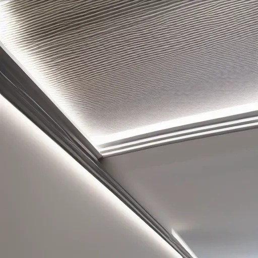 led strip lighting on shelving, up close, homes and Stable Diffusion