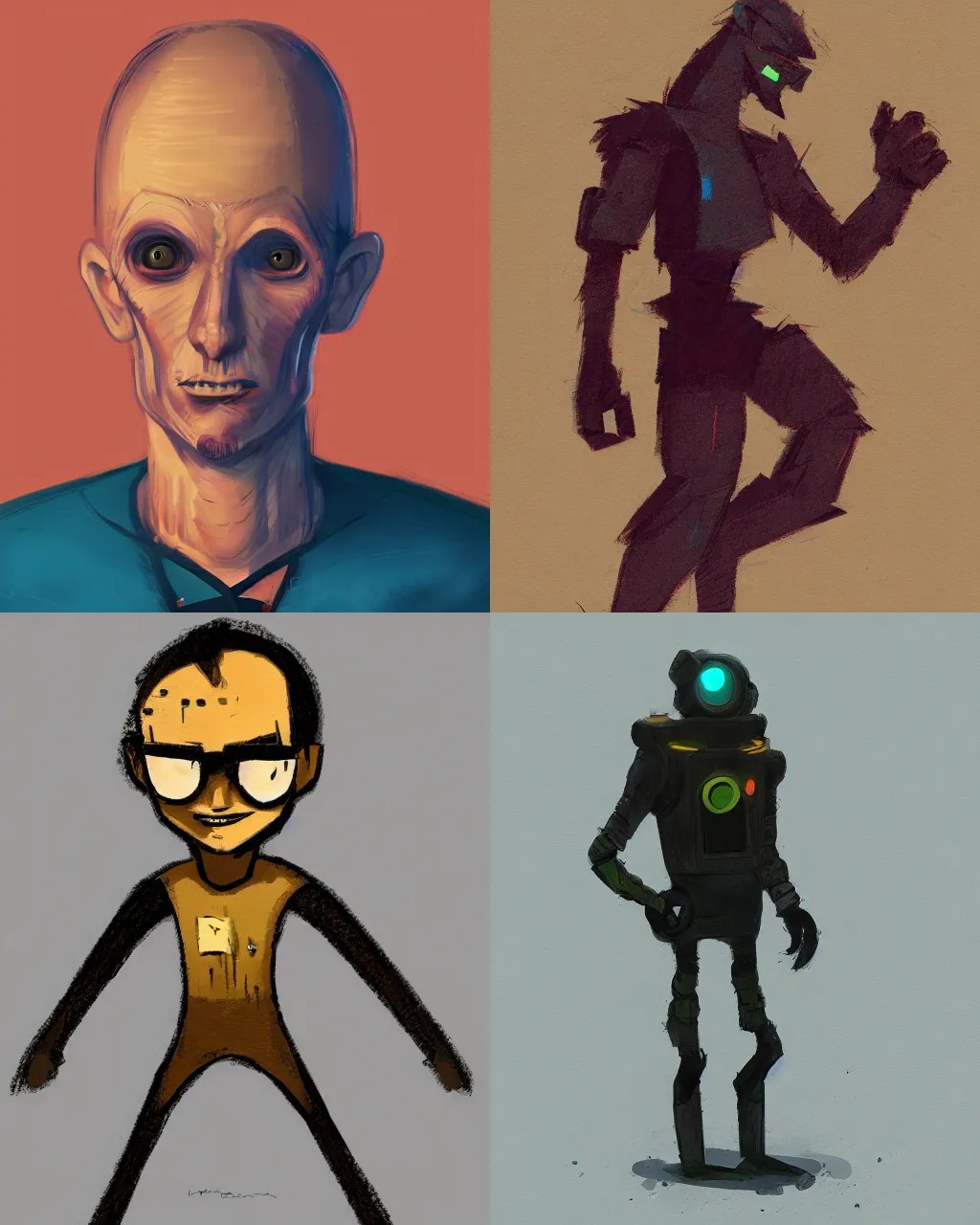 medium shot of a typical character in the style of Stable Diffusion