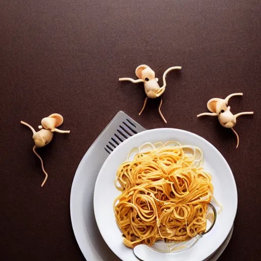photo of mice eating pasta, dynamic lighting Stable Diffusion OpenArt