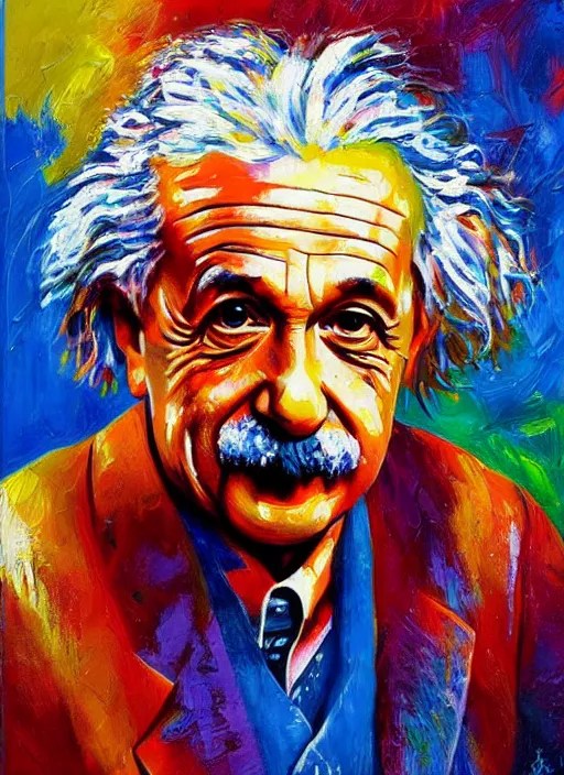 portrait of albert einstein, vivid, intricate, highly Stable Diffusion