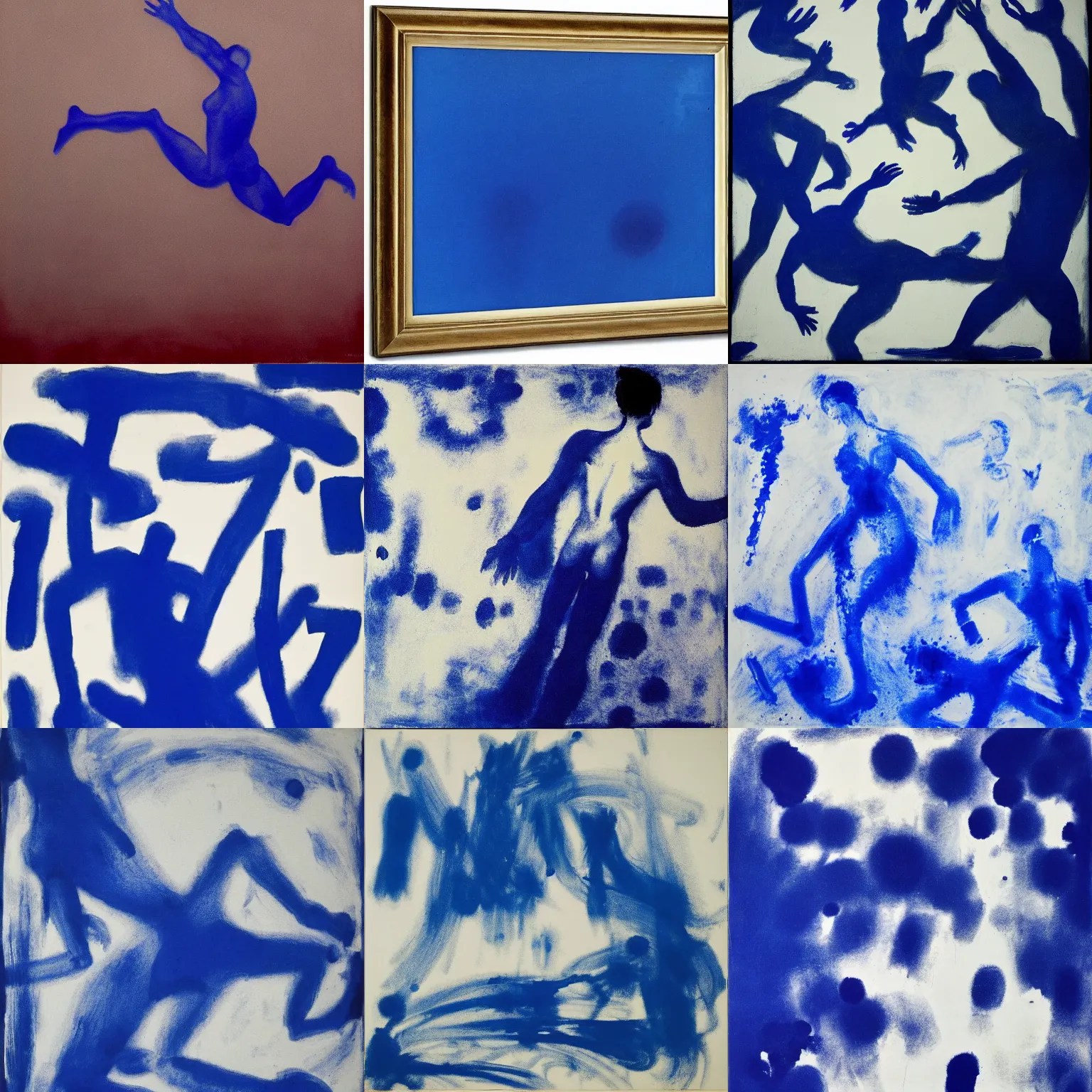 a monochrome blue painting by yves klein Stable Diffusion OpenArt