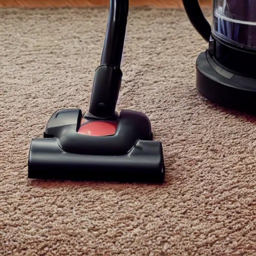 close up photograph of a vacuum picking up small items Stable
