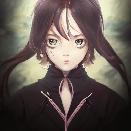 portrait of the girl with lifeless eyes, anime fantasy Stable