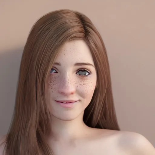 Render of April, a cute 3D young woman, long shiny | Stable Diffusion