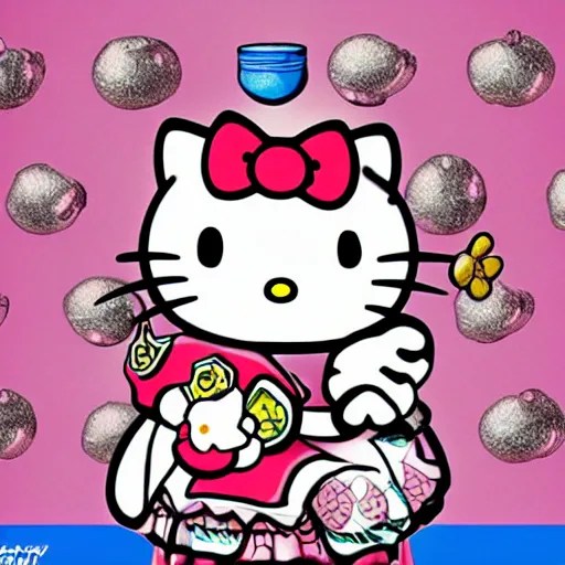 Hello Kitty made by funcy pop, hyperdetailed, Stable Diffusion OpenArt