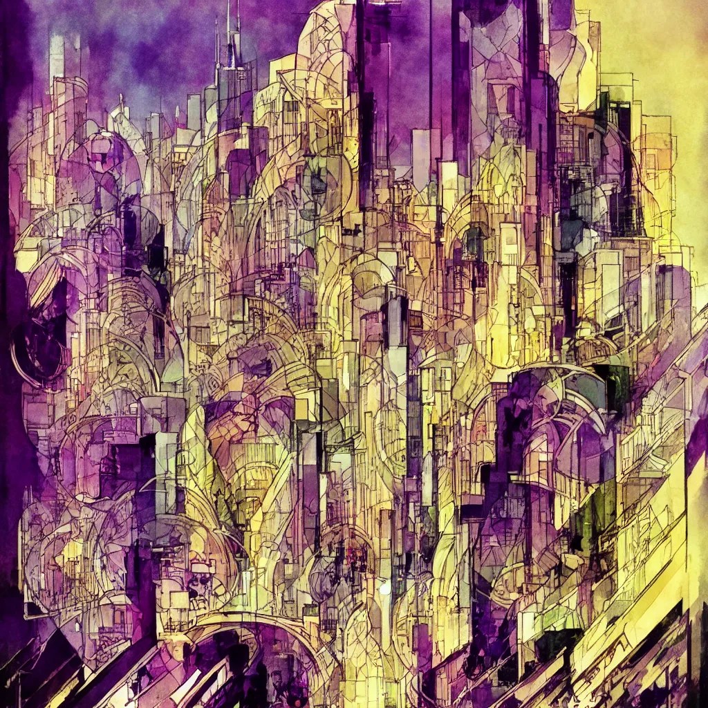 bill sienkiewicz art nouveau city Stable Diffusion OpenArt