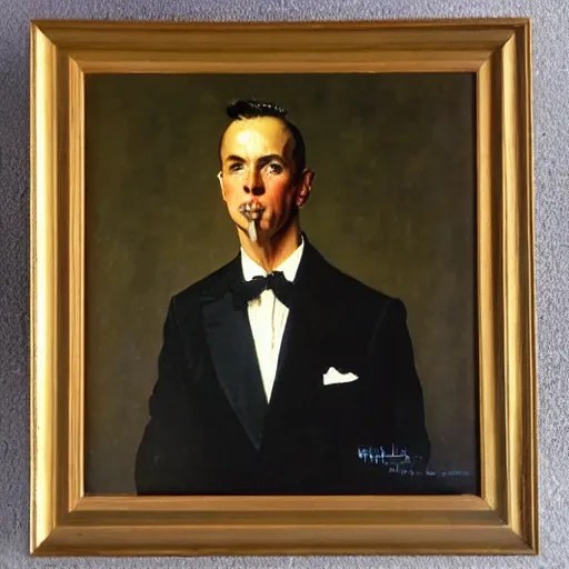 Front portrait of a dashing man throwing gang signs. Stable Diffusion