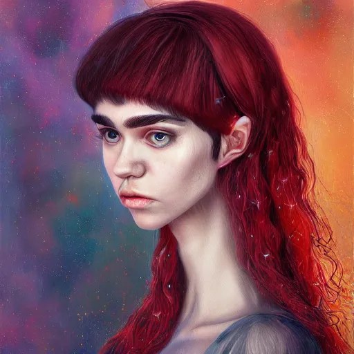 genesis music made by grimes, oil painting, Stable Diffusion OpenArt