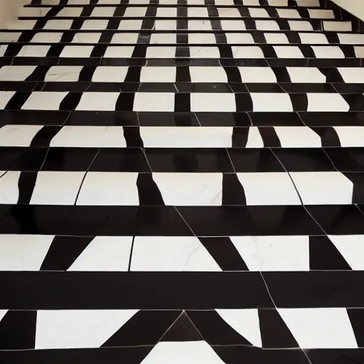 masonic symbology, stair, checkered floor, eye, Stable Diffusion OpenArt