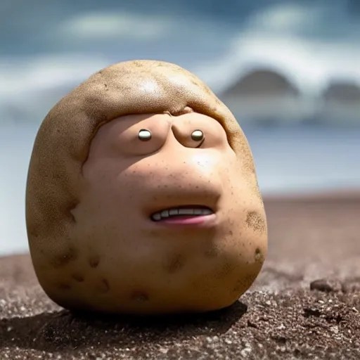 a potato as dwayn the rock, alarm clock, the rock is a Stable Diffusion OpenArt