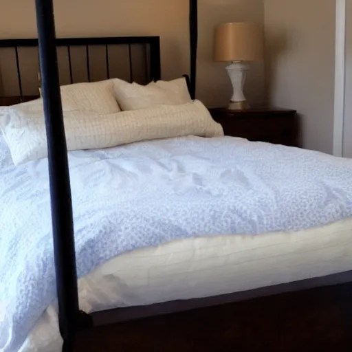 a big comfy bed with huge pillows Stable Diffusion OpenArt