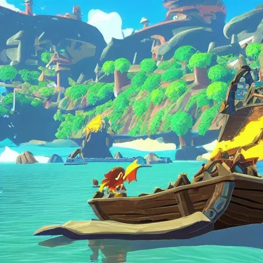 a still of dragon roost island ( wind waker ) in Stable Diffusion