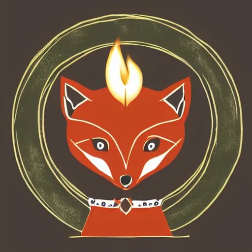 candle fox company illustration Stable Diffusion OpenArt