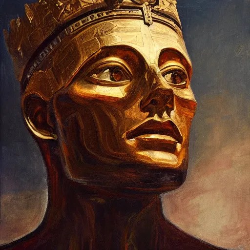 my name is ozymandias, king of kings, oil on canvas, Stable Diffusion