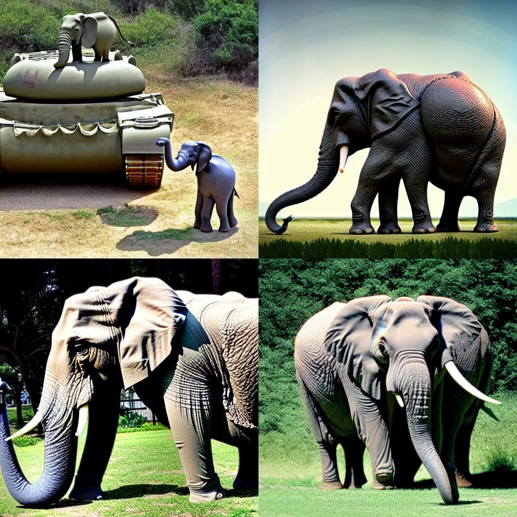 tank / elephant with elephant head Stable Diffusion OpenArt