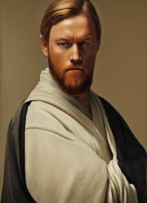 Beautiful half body portrait of ObiWan Kenobi, Stable Diffusion