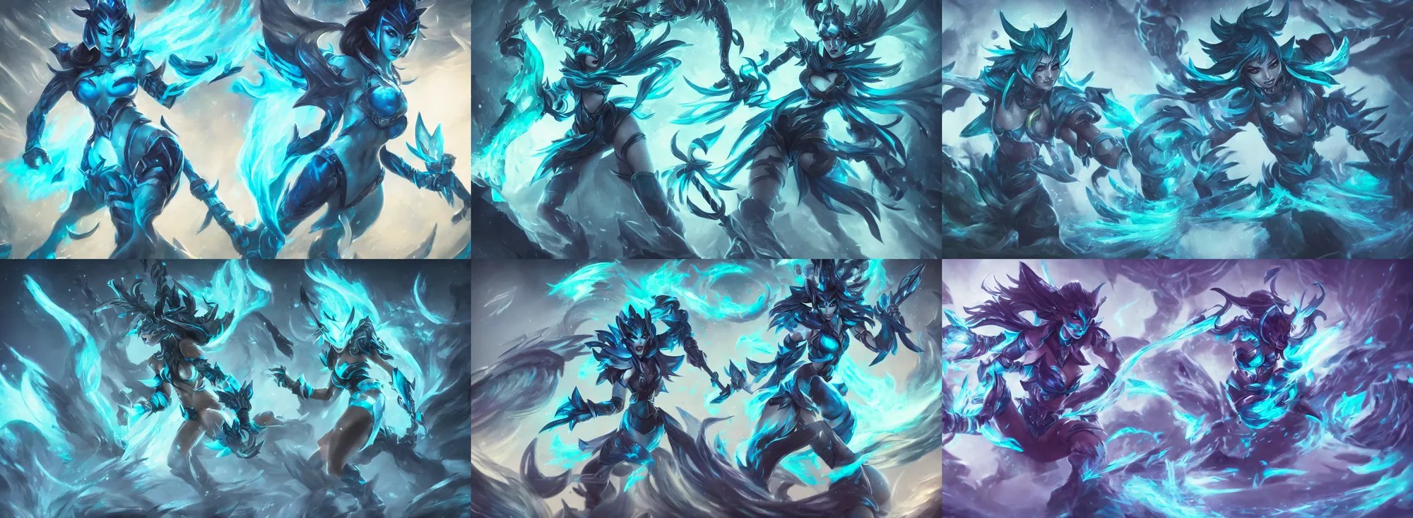 Kalista, splash art from league of legends by Alex Stable Diffusion