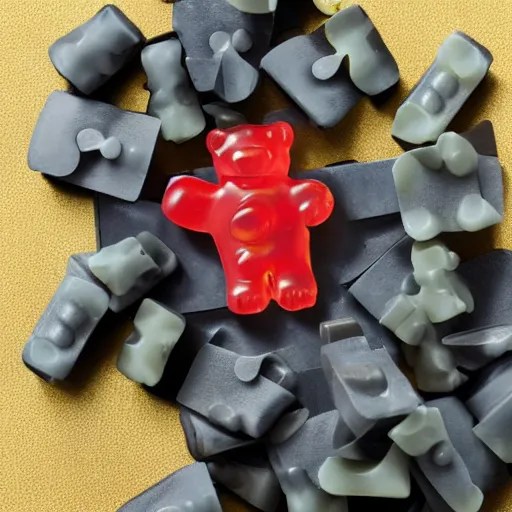 gummy bear holding a machine gun Stable Diffusion OpenArt