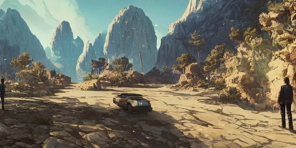 a gleaming crystal archipelago in gta v, dry, salty, Stable Diffusion
