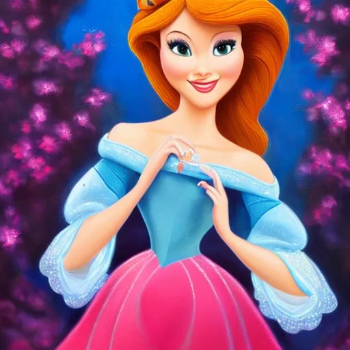 Disney Princess, extremely beautiful oil painting, 8k Stable