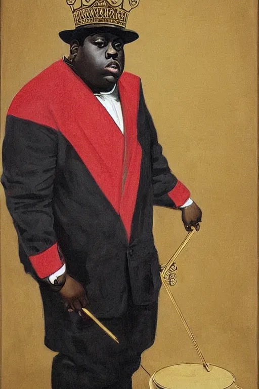 Prompthunt Ultra Unrealistic Portrait Of Rapper Biggie Smalls Standing