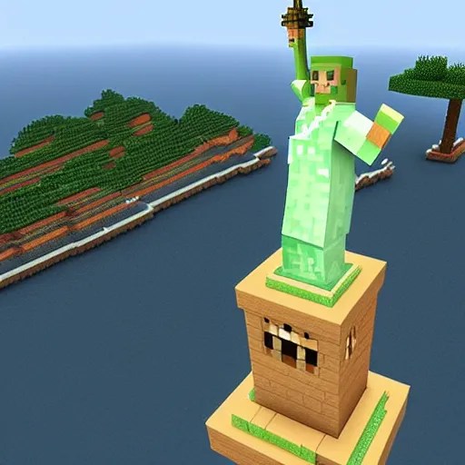minecraft statue of liberty Stable Diffusion OpenArt
