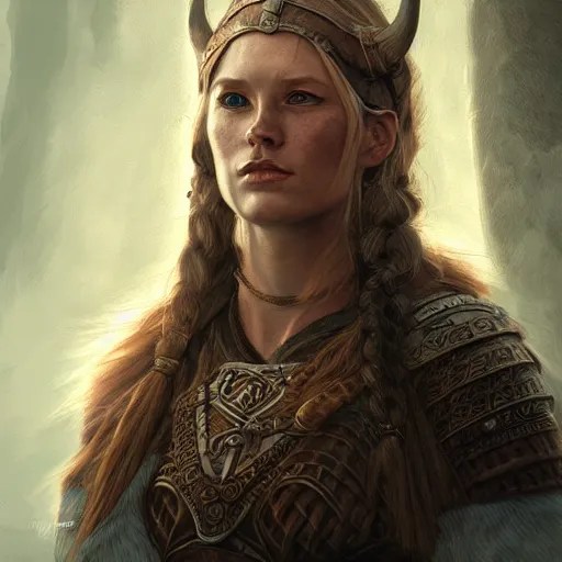 portrait of a viking, woman, epic fantasy, detailed, Stable Diffusion