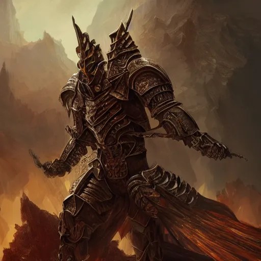 a hell knight in heavy armor, au naturel, hyper Stable Diffusion