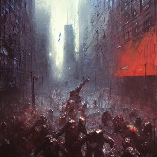 horde of zombies in downtown new york, highly detailed Stable Diffusion OpenArt