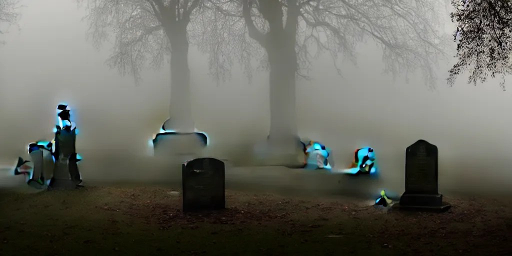 creepy horror, Highgate cemetery, tombs, weeping Stable Diffusion