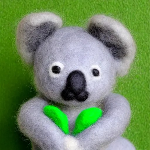 a needle felted koala, needle felting art. Stable Diffusion OpenArt