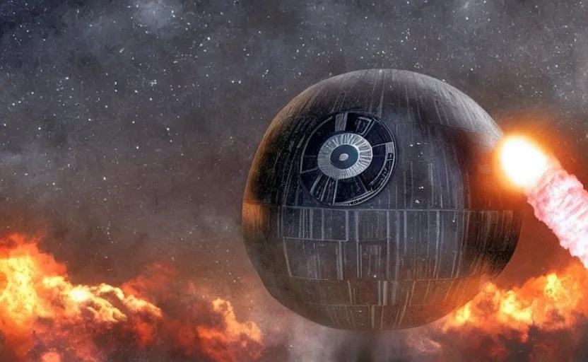 death star blowing up another death star Stable Diffusion