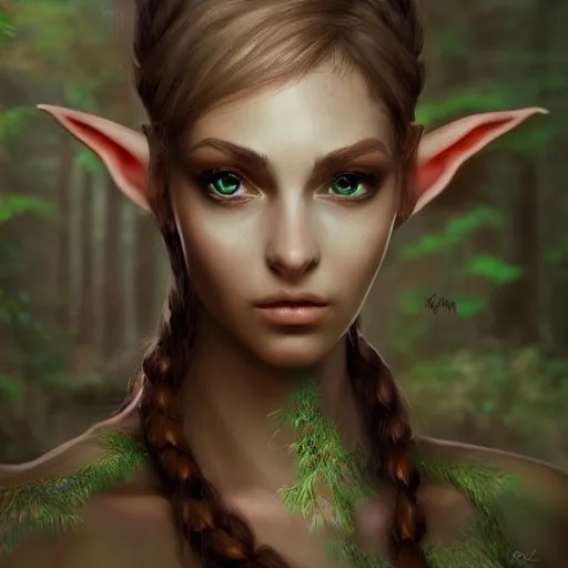 a picture of a forest elf, elegant, epic, detailed, Stable Diffusion