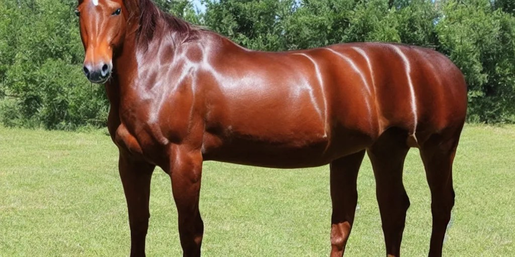 american quarter horse, shiny coat, strong and lean, Stable Diffusion