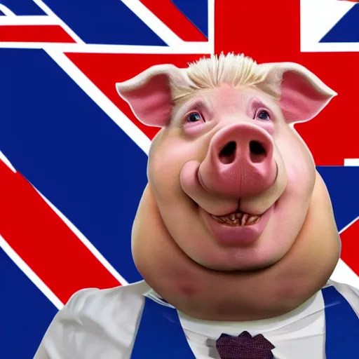 boris johnson dressed as a greased piglet Stable Diffusion OpenArt