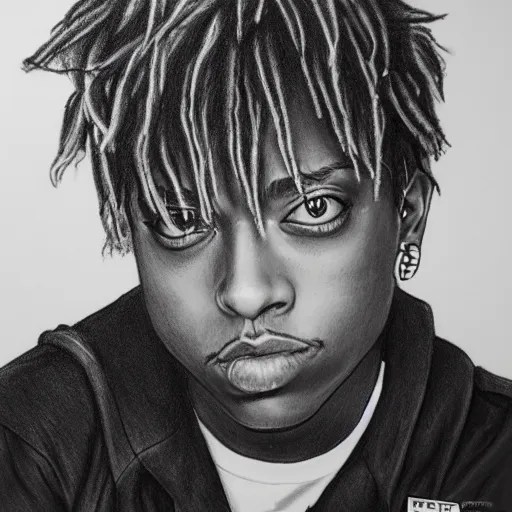 juice wrld pencil drawing Stable Diffusion