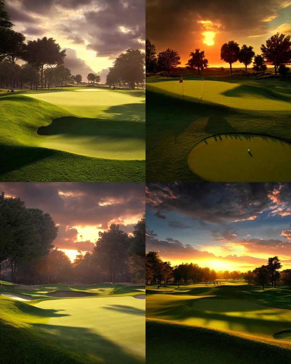 golf course, hyper realism, cinematic, epic Stable Diffusion
