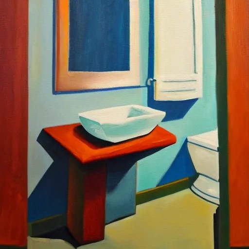bathroom, abstraction, oil painting Stable Diffusion OpenArt