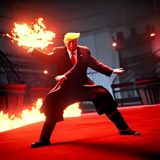 donald trump, whoopsie guy, mortal kombat, gameplay, Stable Diffusion