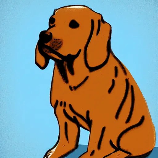 A dog sitting in the sun, digital art Stable Diffusion OpenArt