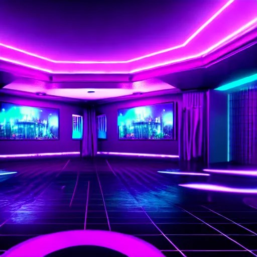 the inside of magic city in atlanta, empty strip club, Stable Diffusion