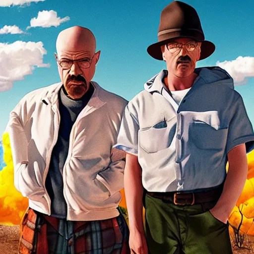 poster for breaking bad, the movie, pixar remake Stable Diffusion