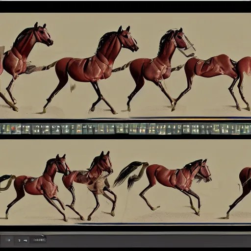 an animation of a horse running frame by frame Stable Diffusion OpenArt